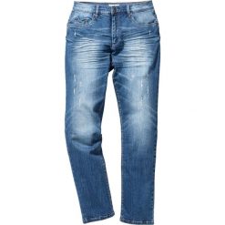 Spodnie męskie: Dżinsy ze stretchem Slim Fit Straight bonprix niebieski "used"