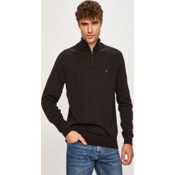 Tommy Hilfiger - Sweter. Czarne swetry męskie TOMMY HILFIGER, m, bez wzorów, z jedwabiu, z golfem, bez kaptura. W wyprzedaży za 349,90 zł.