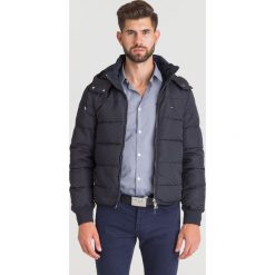 GRANATOWA KURTKA EMPORIO ARMANI PIKOWANA. Niebieskie płaszcze męskie m. Za 1079,50 zł.