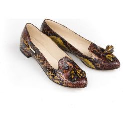 Balerinki w szpic - skóra naturalna - model 045 - kolor kolorowy wąż. Szare baleriny damskie Zapato, bez wzorów, z jeansu, klasyczne, bez obcasa, na obcasie. Za 299,00 zł.