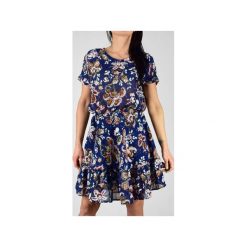 LIWIA _ S - 3XL. Niebieskie sukienki damskie Collibri, s, bez wzorów, z szyfonu, bez kołnierzyka, bez rękawów, rozkloszowane. Za 259,00 zł.
