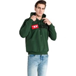 Diesel Division Bluza Zielony. Zielone bluzy męskie Diesel, xl, z haftami, z bawełny, bez kołnierzyka, bez rękawów, bez kaptura. Za 576,95 zł.