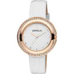 Zegarek kwarcowy w kolorze biało-różowozłotym. Białe, analogowe zegarki damskie Esprit Watches, metalowe. W wyprzedaży za 104,95 zł.