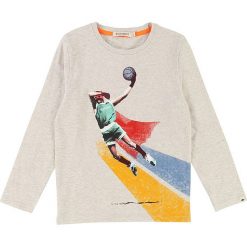 Koszulka w kolorze beżowym. Brązowe t-shirty chłopięce Billieblush & Billybandit, z nadrukiem, z bawełny, z długim rękawem. W wyprzedaży za 49,95 zł.