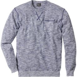 Swetry klasyczne męskie: Sweter Regular Fit bonprix niebieski indygo – biały melanż