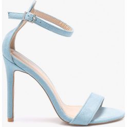 Public Desire - Sandały Angel. Szare sandały damskie marki Public Desire, z materiału, na obcasie. W wyprzedaży za 129,90 zł.