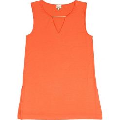 Top "Narcisse" w kolorze koralowym. Pomarańczowe bluzki damskie Ateliers de la maille Paris, bez wzorów, z wiskozy, bez kołnierzyka. W wyprzedaży za 107,95 zł.