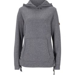 Bluza z marszczeniem bonprix szary melanż. Szare bluzy damskie bonprix, bez wzorów, bez rękawów, bez kaptura. Za 89,99 zł.
