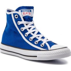 Trampki CONVERSE - Ctas Hi 163979C Blue/White/Black. Niebieskie półbuty damskie Converse, bez wzorów, z gumy, bez zapięcia. W wyprzedaży za 219,00 zł.