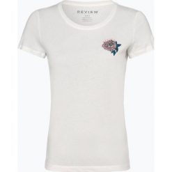 Review - T-shirt damski, biały. Białe t-shirty damskie Review, m, z aplikacjami, bez kołnierzyka. Za 39,95 zł.