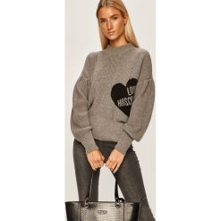 Love Moschino - Sweter. Szare swetry damskie Love Moschino, s, bez wzorów, z wiskozy, bez rękawów, bez kaptura. W wyprzedaży za 849,90 zł.