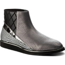 Botki UNITED NUDE - Tommy Lee 1025632660109 Gun Metal/Black/Silver. Szare buty zimowe damskie marki United Nude, z lakierowanej skóry. W wyprzedaży za 579,00 zł.