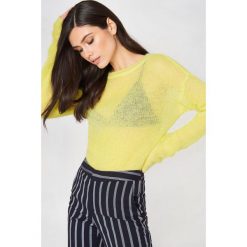 Swetry oversize damskie: Gestuz Sweter Molly – Yellow