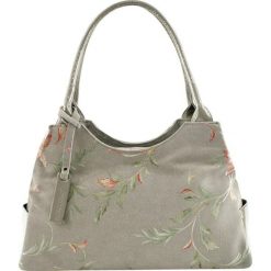 Torebki klasyczne damskie: Skórzana torebka w kolorze szarym – (S)38 x (W)15 x (G)22 cm