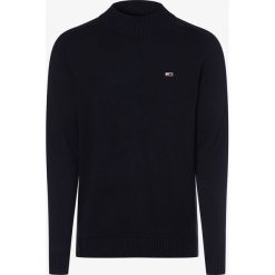 Tommy Jeans - Sweter męski, niebieski. Niebieskie swetry męskie Tommy Jeans, m, bez wzorów, z jeansu, ze stójką, bez kaptura. Za 399,95 zł.