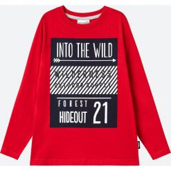 Coccodrillo - Longsleeve dziecięcy 128-158 cm. Czerwone t-shirty chłopięce COCCODRILLO, z nadrukiem, z dzianiny, z długim rękawem. Za 55,90 zł.