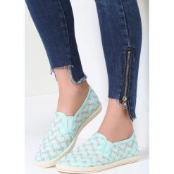 Trampki damskie slip on: Miętowe Tenisówki Sick Of Waiting