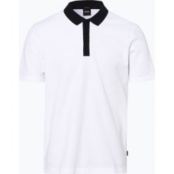 BOSS - Męska koszulka polo – Piket 14, biały. Białe koszulki męskie Boss, xl, bez wzorów, bez rękawów. Za 429,95 zł.
