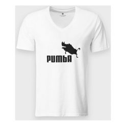 Koszulka męska v-neck Pumba. Koszulki męskie MegaKoszulki, m, bez wzorów, z bawełny, klasyczne, bez kołnierzyka, bez rękawów. Za 54,90 zł.