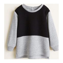 Mango Kids - Bluza dziecięca Soho 80-104 cm. Szare bluzy chłopięce Mango Kids, z aplikacjami, z bawełny, bez rękawów, bez kaptura. W wyprzedaży za 49,90 zł.