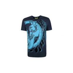 T-shirty z krótkim rękawem Versace Jeans B3GQB732 / Print MT20 Foil Slim. Niebieskie t-shirty męskie Versace Jeans, m, bez wzorów, z jeansu, bez kołnierzyka, krótkie. Za 289,00 zł.