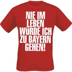 Die Toten Hosen Bayern T-Shirt czerwony. Czerwone t-shirty męskie marki Die Toten Hosen, l, z nadrukiem, z okrągłym kołnierzem. Za 79,90 zł.