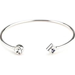 Bransoletka z kryształkami Swarovski. Szare bransoletki damskie METROPOLITAN, z materiału, z kryształem. W wyprzedaży za 39,95 zł.