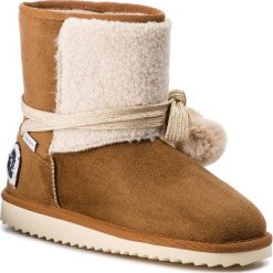 Buty PEPE JEANS - Angel Lace PGS50131 Tobacco 859. Pomarańczowe śniegowce dziewczęce Pepe Jeans, bez zapięcia. W wyprzedaży za 159,00 zł.