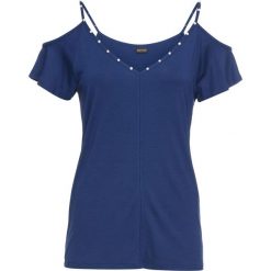Top z dżerseju z odsłoniętymi ramionami bonprix ciemnoniebieski. Niebieskie topy damskie bonprix, z dżerseju. Za 37,99 zł.