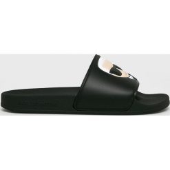 Karl Lagerfeld - Klapki Kondo II. Białe klapki damskie KARL LAGERFELD, bez wzorów, z gumy, bez obcasa, na obcasie. Za 289,90 zł.