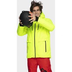 Kurtka snowboardowa męska. Pomarańczowe kurtki męskie na zimę, s, z materiału. W wyprzedaży za 399,99 zł.