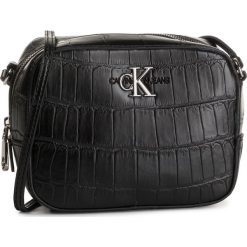 Torebka CALVIN KLEIN JEANS - Ckj Monogram Hw Camera Bag Croc 606430 Fashion Black. Czarne listonoszki damskie Calvin Klein Jeans, bez wzorów, z jeansu, bez dodatków. Za 399,00 zł.