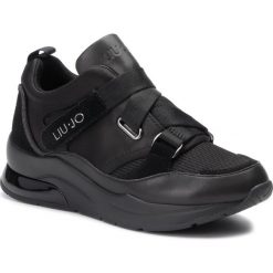 Sneakersy LIU JO - Karlie 19 B69027 TX057 Black 22222. Czarne półbuty damskie Liu Jo, na co dzień, bez wzorów, z zamszu, bez obcasa, na płaskiej podeszwie, bez zapięcia. Za 689,00 zł.