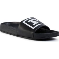 Klapki POLO RALPH LAUREN - Cayson 809785318002 Black/White. Czarne klapki męskie Polo Ralph Lauren, ze skóry ekologicznej, bez zapięcia. W wyprzedaży za 149,00 zł.