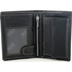 Skórzany portfel męski Wild things Only GA187 czarny - Czarny. Czarne portfele męskie Wild, bez wzorów, ze skóry. Za 69,99 zł.
