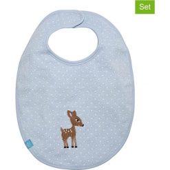 Śliniaki: Ślinaczki (2 szt.) „Lela” w kolorze błękitnym – 39 x 29 cm