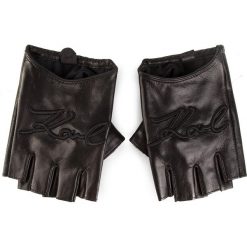 Rękawiczki Damskie KARL LAGERFELD - K Signature Glove 91KW3606 Black/999. Czarne rękawiczki damskie KARL LAGERFELD, bez wzorów, ze skóry. Za 489,00 zł.