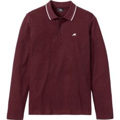 Shirt polo z długim rękawem bonprix czerwony klonowy. Czerwone koszulki męskie bonprix, s, z haftami, z bawełny, klasyczne, z długim rękawem. Za 49,99 zł.
