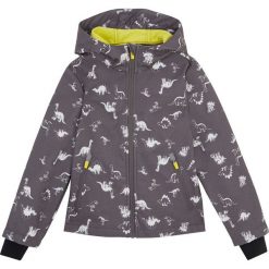 Kurtka softshell chłopięca bonprix dymny szary wzorzysty. Szare kurtki chłopięce bonprix, z nadrukiem, z elastanu, eleganckie, z kapturem. Za 109,99 zł.