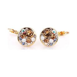 Kolczyki damskie: Pozłacane kolczyki z kryształkami Swarovski