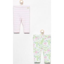 Spodnie niemowlęce: Spodnie 2 pack – Biały