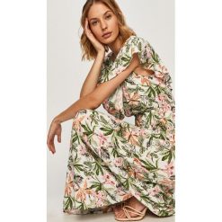 Answear - Sukienka Answear Lab. Białe sukienki damskie ANSWEAR, na co dzień, s, w kwiaty, z wiskozy, casualowe, bez kołnierzyka, z krótkim rękawem, krótkie, mini, rozkloszowane. Za 129,90 zł.