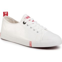 Trampki BIG STAR - GG274005 White. Białe półbuty damskie BIG STAR, na co dzień, bez wzorów, z gumy, retro, bez obcasa, na płaskiej podeszwie, bez zapięcia. Za 129,00 zł.