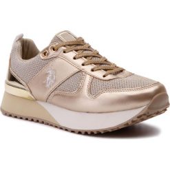 Sneakersy U.S. POLO ASSN. - Tabitha2 FRIDA4103W8/TY1 Gold. Żółte półbuty damskie U.S. Polo Assn., na co dzień, bez wzorów, ze skóry ekologicznej, bez obcasa, na płaskiej podeszwie, bez zapięcia. W wyprzedaży za 239,00 zł.