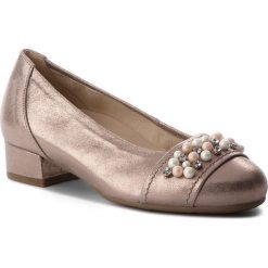 Półbuty GABOR - 86.214.62 Silk Metallic. Różowe półbuty damskie Gabor, na co dzień, bez wzorów, ze skóry, bez obcasa, na obcasie, bez zapięcia. W wyprzedaży za 379,00 zł.
