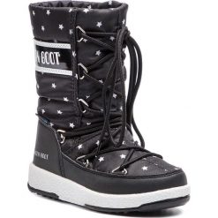 Śniegowce MOON BOOT - Jr Girl Q.Star Wp 34051900001 Black/White. Czarne śniegowce dziewczęce marki Moon Boot, bez zapięcia. W wyprzedaży za 279,00 zł.