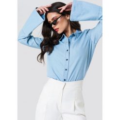 NA-KD Jeansowa koszula z szerokimi rękawami - Blue. Niebieskie koszule jeansowe damskie NA-KD. Za 80,95 zł.