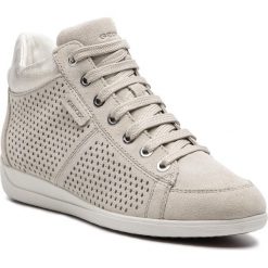 Sneakersy GEOX - D Myria B D8268B 00022 C6738 Lt Taupe. Brązowe półbuty damskie Geox, z zamszu. W wyprzedaży za 259,00 zł.