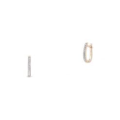 W.KRUK Wspaniałe Złote Kolczyki - złoto 585, Brylant 0,18ct - ZPA/KB+385K. Żółte kolczyki damskie W.KRUK, z brylantem, złote, na sztyftcie. Za 2990,00 zł.