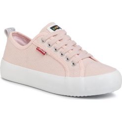 Tenisówki LEVI'S - VBET0002T Betty Pink 0044. Różowe trampki dziewczęce bez wzorów, z gumy, na sznurówki. Za 199,00 zł.